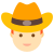 Rothaariger Cowboy icon