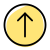 Upload up arrow and export indicator isolated on white background icon