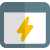 Energy and production of electricity online on website icon