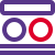 Annual compare chart of financial information icon