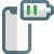 Smartphone battery level at medium state layout icon