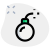 Explosive bomb isolated on a white background icon
