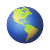 地球儀を示すアメリカの絵文字 icon