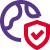 Online Firewall security of internet with antivirus protection icon