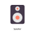 haut-parleur-externe-divertissement-plat-design-circle icon
