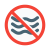 No swimming due to coronavirus pandemic situation icon