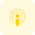 Podcasts player logotype, where they can discover and listen to the world's podcasts. icon