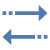 Setas horizontais de classificação icon