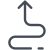 弯弯曲曲的箭头 icon