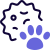 Virus spread through an animal isolated on a white background icon