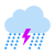 tempesta con forte pioggia icon