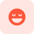 Grinning while grimacing to reveal the teeth icon