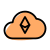 Ethereum digital cryptocurrency browser support for cloud icon