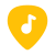 Guitar playback song on a music playlist icon