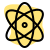 Science class with nucleus and atoms revolving around it icon