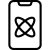 Smartphone access with atomic, reaction structure layout icon