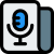 Audio news content isolated on a white background icon