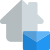 House mailbox parcel service isolated on a white background icon