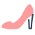 Vista lateral do sapato feminino icon
