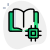 The book on a microprocessor isolated on a white background icon