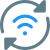 Wireless internet connectivity with application update icon