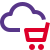 Online cloud connected e-commercing shopping website portal icon