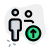 Uploading a document or file on a group with up arrow sign icon