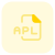 The APL file extension contain metadata for an audio track icon