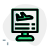 Online flight documents information on a computer icon