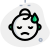 Upset face expression with a tear drop icon