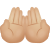 손바닥을 위로-중간-밝은-피부색 icon