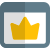 Premium website with crown logotype for subscription icon