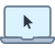 Laptop with cursor icon