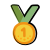 Medalha de primeiro lugar icon