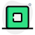 媒体播放器的外部停止音乐按钮，白色背景上隔离，基本绿色，tal-revivo icon