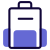 Backpack for a airport luggage and other person accessories icon
