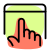 Touch enabled screen for web page access icon