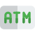 Automated teller machine for making financial transactions from a bank account icon