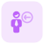 Businessman with a left direction arrow indication icon