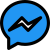 Facebook messenger application with lightning bolt in logo icon