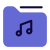 Music folder for collection of songs from different artists icon