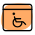 Disability wheelchair logotype website for physical disable icon