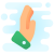 Vista laterale della mano icon