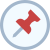 Pin in circle icon