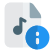 Information of the music meta-data isolated on a white background icon