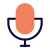 Microphone for audio amplification recording and for other purposes icon