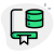 Book on Server and Database isolated on a white background icon