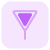 Give way with inverted triangle shape road sign icon