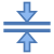 Horizontal verschmelzen icon