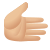 emoji de tono de piel claro medio con la mano derecha icon